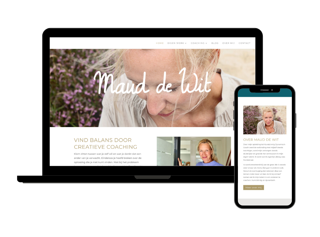 Wordpress website voor Maud de Wit - Kunstenaar & Coach