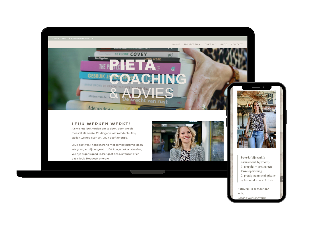 Website voor Pieta coaching en advies